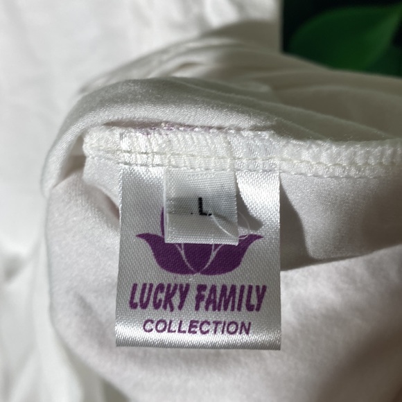 Women's White Lucky Family Collection Large Yoga Hand Symbol Hamsa in Gold - Picture 4 of 10